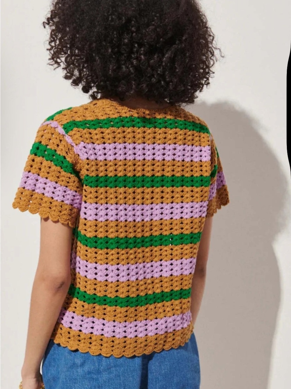 Rachel Comey Sousel Top Amber Multi Hand Knit Crochet Top, Small - Picture 3 of 8
